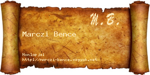 Marczi Bence névjegykártya