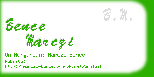 bence marczi business card